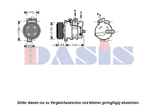 AKS DASIS Kompressori, ilmastointilaite 850379N